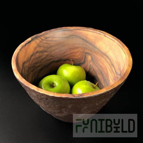 Elite Global Solutions M10578R-SEQ Sequoia 4.2 Qt. Round Wood Grain Melamine Serving Bowl