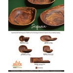 Elite Global Solutions M10578R-SEQ Sequoia 4.2 Qt. Round Wood Grain Melamine Serving Bowl