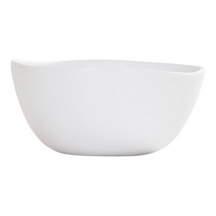 Cal-Mil Bali 30 oz. White Irregular Round Melamine Soup Bowl - 6/Case Cal-Mil Bali 30 oz. White Irregular Round Melamine Soup Bowl - 6/Case