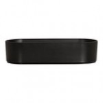 Cal-Mil Hudson 12 Qt. Black Oval Raised Rim Melamine Bowl Cal-Mil Hudson 12 Qt. Black Oval Raised Rim Melamine Bowl