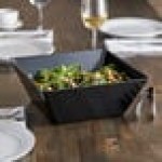 Acopa Rittenhouse 215 oz. Square Black Melamine Bowl - 6/Case