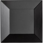 Acopa Rittenhouse 215 oz. Square Black Melamine Bowl - 6/Case