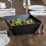 Acopa Rittenhouse 215 oz. Square Black Melamine Bowl - 6/Case