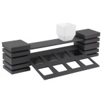 Vollrath Cubic 8 Melamine 1.5 Qt. Bowl Large Wood Display Set