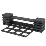 Vollrath Cubic 8 Melamine 1.5 Qt. Bowl Large Wood Display Set