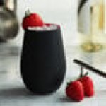 Stolzle Glisten from Global Tableware Collective 16.5 oz. Matte Black/Red Stemless Wine Glass / Tumbler - 6/Case
