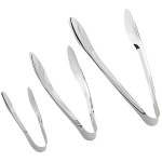 Acopa 3-Piece 18/8 Stainless Steel Tongs with Smooth Edge