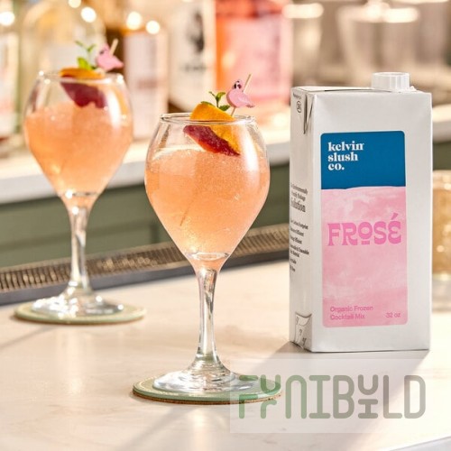 Kelvin Slush Co. Organic Frozen Frose Cocktail Mix 32 fl. oz. - 6/Case