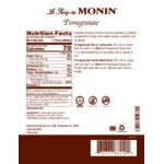 Monin Premium Pomegranate Flavoring / Fruit Syrup 750 mL Monin Premium Pomegranate Flavoring / Fruit Syrup 750 mL