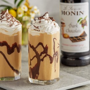 Monin Premium Dark Chocolate Flavoring Syrup 1 Liter - 4/Case