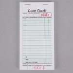 Adams 525SW 1-Part White / Green Guest Check Book with Receipt Stub - 5/Case
