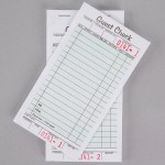 Adams 525SW 1-Part White / Green Guest Check Book with Receipt Stub - 5/Case