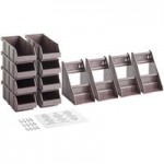 Choice Black 2-Tier Self-Serve Organizer Set with 4 Bins and 2 Label Sheets Choice Black 2-Tier Self-Serve Organizer Set with 4 Bins and 2 Label Sheets