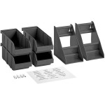 Choice Black 2-Tier Self-Serve Organizer Set with 4 Bins and 2 Label Sheets Choice Black 2-Tier Self-Serve Organizer Set with 4 Bins and 2 Label Sheets