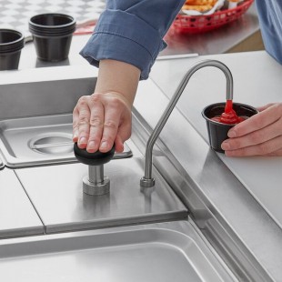 ServSense 0.4 fl. oz. Stainless Steel Pump with Lid for 1/6 Size 6