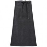 Mercer Culinary M63201BKD Metro Edge Talon Black Cotton Vintage Draper Denim Bistro Apron with 2 Pockets - 32 1/4 Mercer Culinary M63201BKD Metro Edge Talon Black Cotton Vintage Draper Denim Bistro Apron with 2 Pockets - 32 1/4