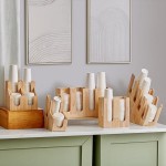 Acopa Wood 8-Section Slanted Cup and Lid Organizer