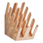 Acopa Wood 8-Section Slanted Cup and Lid Organizer