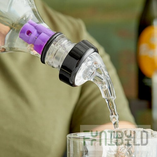 Choice 1.125 oz. 3-Ball Measured Liquor Pourer with Collar - 12/Pack