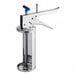 Choice 1/2, 1/3, and 2/3 oz. Adjustable Stainless Steel Sauce Gun / Dispenser with Bottle