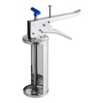 Choice 1/2, 1/3, and 2/3 oz. Adjustable Stainless Steel Sauce Gun / Dispenser with Bottle