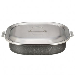 Bon Chef 60004CLDGALAXY Cucina 7 Qt. Galaxy Stainless Steel Roasting Pan with Lid - 15 Bon Chef 60004CLDGALAXY Cucina 7 Qt. Galaxy Stainless Steel Roasting Pan with Lid - 15