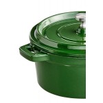 Valor 16 oz. Fern Green Enameled Mini Cast Iron Pot with Cover