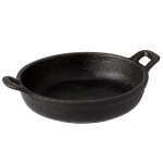 Valor 14 oz. Pre-Seasoned Mini Cast Iron Round Casserole Dish - 12/Case