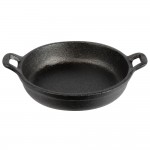 Valor 14 oz. Pre-Seasoned Mini Cast Iron Round Casserole Dish - 12/Case
