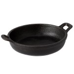 Valor 14 oz. Pre-Seasoned Mini Cast Iron Round Casserole Dish - 12/Case