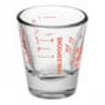 Anchor Hocking 96522AHG18 1 oz. Measuring Glass with Red Print and Graduations