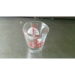 Anchor Hocking 96522AHG18 1 oz. Measuring Glass with Red Print and Graduations