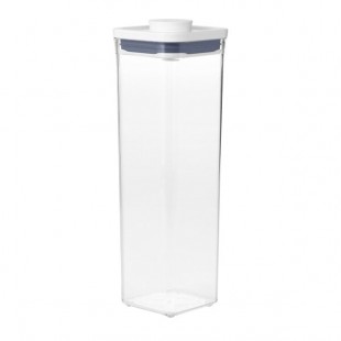 OXO Good Grips 2.3 Qt. Clear Square SAN Plastic Food Storage Container with White POP Lid