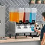 Vollrath VBBE3-37-F Triple 5.28 Gallon Bowl Refrigerated Beverage Dispenser with Fountain Spray Circulation - 115V Vollrath VBBE3-37-F Triple 5.28 Gallon Bowl Refrigerated Beverage Dispenser with Fountain Spray Circulation - 115V