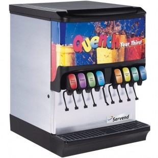 Servend 2705588 SV-175 8 Valve Sanitary Lever Countertop Ice/Beverage Dispenser with 175 lb. Ice Storage Servend 2705588 SV-175 8 Valve Sanitary Lever Countertop Ice/Beverage Dispenser with 175 lb. Ice Storage
