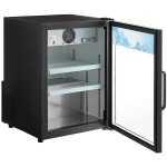 Avantco CRM-5-HC Black Countertop Display Refrigerator with Swing Door - 3.9 Cu. Ft.