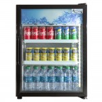 Avantco CRM-5-HC Black Countertop Display Refrigerator with Swing Door - 3.9 Cu. Ft.
