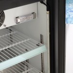Avantco CRM-5-HC Black Countertop Display Refrigerator with Swing Door - 3.9 Cu. Ft.