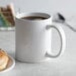 Acopa 12 oz. Customizable Bright White C-Handle Stoneware Mug - 36/Case