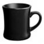 Acopa 12 oz. Customizable Bright White C-Handle Stoneware Mug - 36/Case
