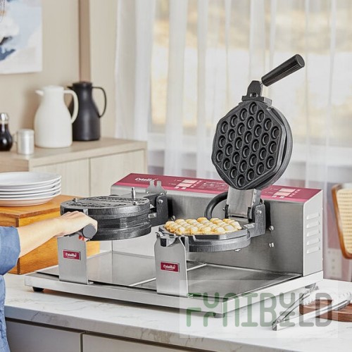 Estella WBMX2A Double Belgian Waffle Maker with Bubble Waffle Plate - 120V, 1,820W