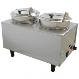 Benchmark USA 51072P Dual 7 Qt. Warmer with Insets, Ladles, and Lids - 120V, 1200W Benchmark USA 51072P Dual 7 Qt. Warmer with Insets, Ladles, and Lids - 120V, 1200W