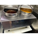 Benchmark USA 51072P Dual 7 Qt. Warmer with Insets, Ladles, and Lids - 120V, 1200W