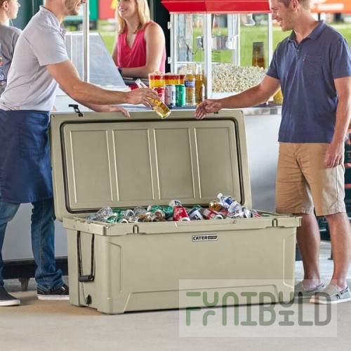 CaterGator CG170TAN Tan 170 Qt. Rotomolded Outdoor Cooler / Ice Chest