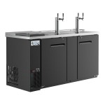 Avantco UDD-3-CT Black Kegerator / Beer Dispenser with (2) Double Tap Tower and Club Top - (3) 1/2 Keg Capacity Avantco UDD-3-CT Black Kegerator / Beer Dispenser with (2) Double Tap Tower and Club Top - (3) 1/2 Keg Capacity
