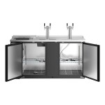 Avantco UDD-3-CT Black Kegerator / Beer Dispenser with (2) Double Tap Tower and Club Top - (3) 1/2 Keg Capacity Avantco UDD-3-CT Black Kegerator / Beer Dispenser with (2) Double Tap Tower and Club Top - (3) 1/2 Keg Capacity