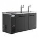 Avantco UDD-3-CT Black Kegerator / Beer Dispenser with (2) Double Tap Tower and Club Top - (3) 1/2 Keg Capacity Avantco UDD-3-CT Black Kegerator / Beer Dispenser with (2) Double Tap Tower and Club Top - (3) 1/2 Keg Capacity