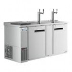 Avantco UDD-3-CT Black Kegerator / Beer Dispenser with (2) Double Tap Tower and Club Top - (3) 1/2 Keg Capacity Avantco UDD-3-CT Black Kegerator / Beer Dispenser with (2) Double Tap Tower and Club Top - (3) 1/2 Keg Capacity