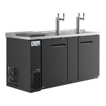 Avantco UDD-3-CT Black Kegerator / Beer Dispenser with (2) Double Tap Tower and Club Top - (3) 1/2 Keg Capacity Avantco UDD-3-CT Black Kegerator / Beer Dispenser with (2) Double Tap Tower and Club Top - (3) 1/2 Keg Capacity