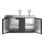 Avantco UDD-3-CT Black Kegerator / Beer Dispenser with (2) Double Tap Tower and Club Top - (3) 1/2 Keg Capacity Avantco UDD-3-CT Black Kegerator / Beer Dispenser with (2) Double Tap Tower and Club Top - (3) 1/2 Keg Capacity